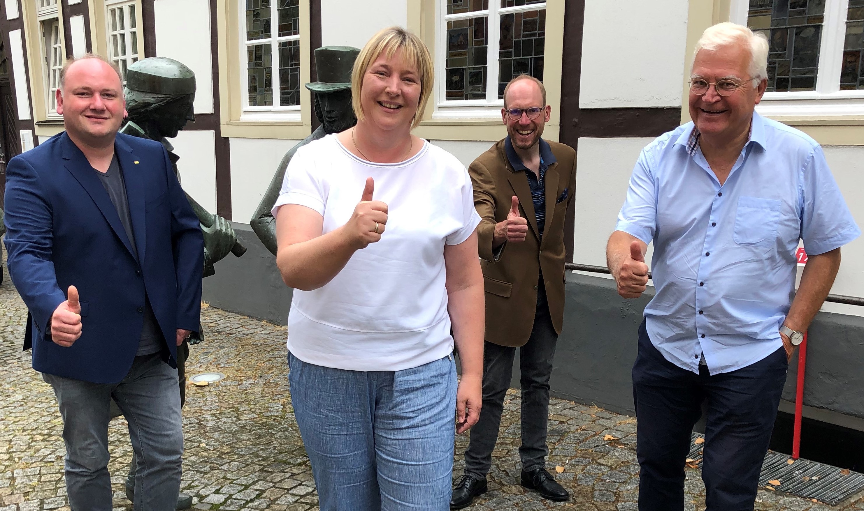 v.l. Stefan Wünsch, Ruth Klaus-Karwisch, Frank Denzol, Reinhold Heß